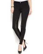 Michael Kors Michael Petite Skinny Faux-Leather-Panel Pants - Lyst
