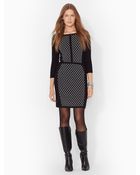 Lauren by Ralph Lauren Cotton Sweater Dress - Lyst