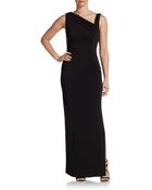 Calvin Klein Ruched Gown - Lyst