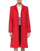 Marc By Marc Jacobs Hiro Long Felt Coat - Lyst