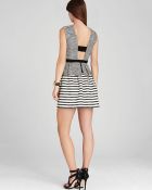 BCBGMAXAZRIA Dress Piper Stripe Peplum - Lyst