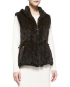 Belle Fare Knitted Mink Fur Zip Vest - Lyst