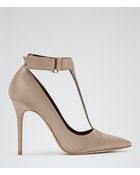 Reiss Poppy Satin T-Bar Court Shoes - Lyst