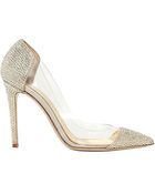 Le Silla 100mm Swarovski Encrusted Leather Pumps - Lyst