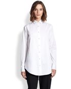 DKNY Oversized Button-front Shirt - Lyst