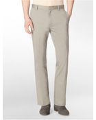 Calvin Klein Slim Fit Cotton Twill Pants - Lyst
