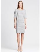 Banana Republic Gray Knit Dress - Lyst