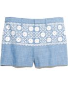 Madewell Chambray Sunstitch Shorts - Lyst
