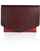 Maison Martin Margiela Leather Two-Tone Clutch - Lyst