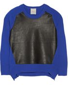 Mason by Michelle Mason Leather-Paneled Wool And Cashmere-Blend Sweater - Lyst