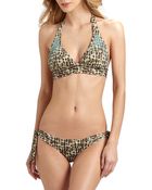 Ondademar Loulan Beaded Halter Bikini Top - Lyst