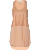 Mason by Michelle Mason Leather-Paneled Stretch-Jersey Mini Dress - Lyst