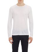 Barneys New York Basic Long Sleeve Tee - Lyst