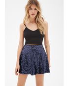 Forever 21 Sequined Skater Skirt - Lyst