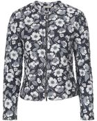 Stefanel Printed Quilted Jacket - Lyst