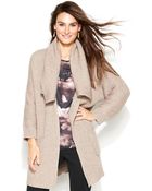 Vince Camuto Oversized Collar Sweater Coat - Lyst