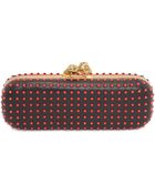Alexander McQueen Studded Twin Skull Clasp Clutch - Lyst