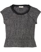 Rebecca Taylor Lurex Stretch Top - Lyst