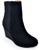 Adrienne Vittadini Pang Wedge Ankle Boots - Lyst