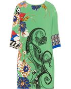 Etro Printed Silk Dress - Lyst
