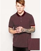 Asos Polo Shirt with Ditsy Print - Lyst