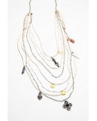 Free People Womens Multi Charm Rosary - Lyst