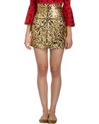 Dolce & Gabbana Vineembossed Mini Skirt - Lyst