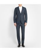 Calvin Klein Navy Slim-Fit Wool-Flannel Suit - Lyst