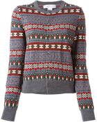 Comme Des Garçons Shirt Fair Isle Cardigan - Lyst