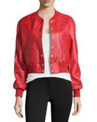 Raison D'etre Faux-Leather Baseball Jacket - Lyst