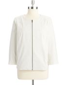 Eileen Fisher Zip Front Jacket - Lyst