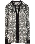Tory Burch Jessica Printed Silk Top - Lyst