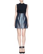 Victoria, Victoria Beckham Crepe Lamé Combo Dress - Lyst