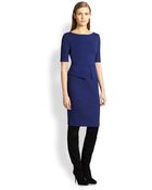 St. John Peplum Knit Pencil Dress - Lyst