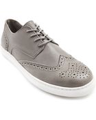 Menlook Label Grey Leather Sneakers - Lyst