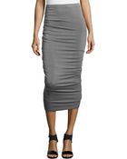 Donna Karan New York Crushed Body-Conscious Knee Skirt - Lyst