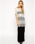 Asos Oversized Top In Heavy Lace - Lyst