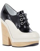 Jil Sander Spazzolato Lace-Up Platform Booties - Lyst