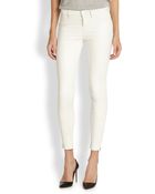 J Brand Ankle Zip Leather Skinny Jeans - Lyst