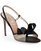 Valentino Couture Satin Bow Sandals - Lyst