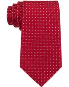 Tommy Hilfiger Deep Red Micro Neats Tie - Lyst