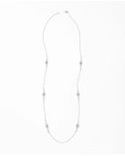 Ann Taylor Pearlized Pave Delicate Necklace - Lyst