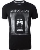 Armani Jeans Digital Print T-Shirt - Lyst