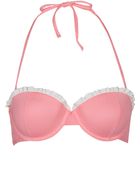 Topshop Box Pleat Bikini Top - Lyst