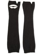 Tom Rebl Wool Knit Fingerless Long Gloves - Lyst