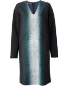 Cedric Charlier Snake Skin Print Loose Fit Dress - Lyst