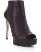 BCBGMAXAZRIA Hasten High-Heel Exotic Peep-Toe Bootie - Lyst