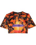 Peter Pilotto Meteorite Printed Satin Top - Lyst