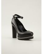 Alexander McQueen Chain Trim Platform Pumps - Lyst