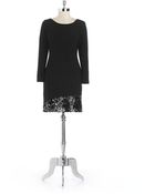 Betsy & Adam Sequined Long Sleeved Dress - Lyst